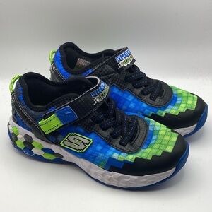 Skechers Kids' Blue and Green Mega Craft Athletic Sneakers size 1.5